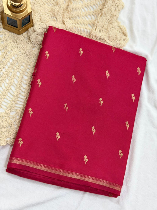 SEMI MASLEEN SAREE - PINK