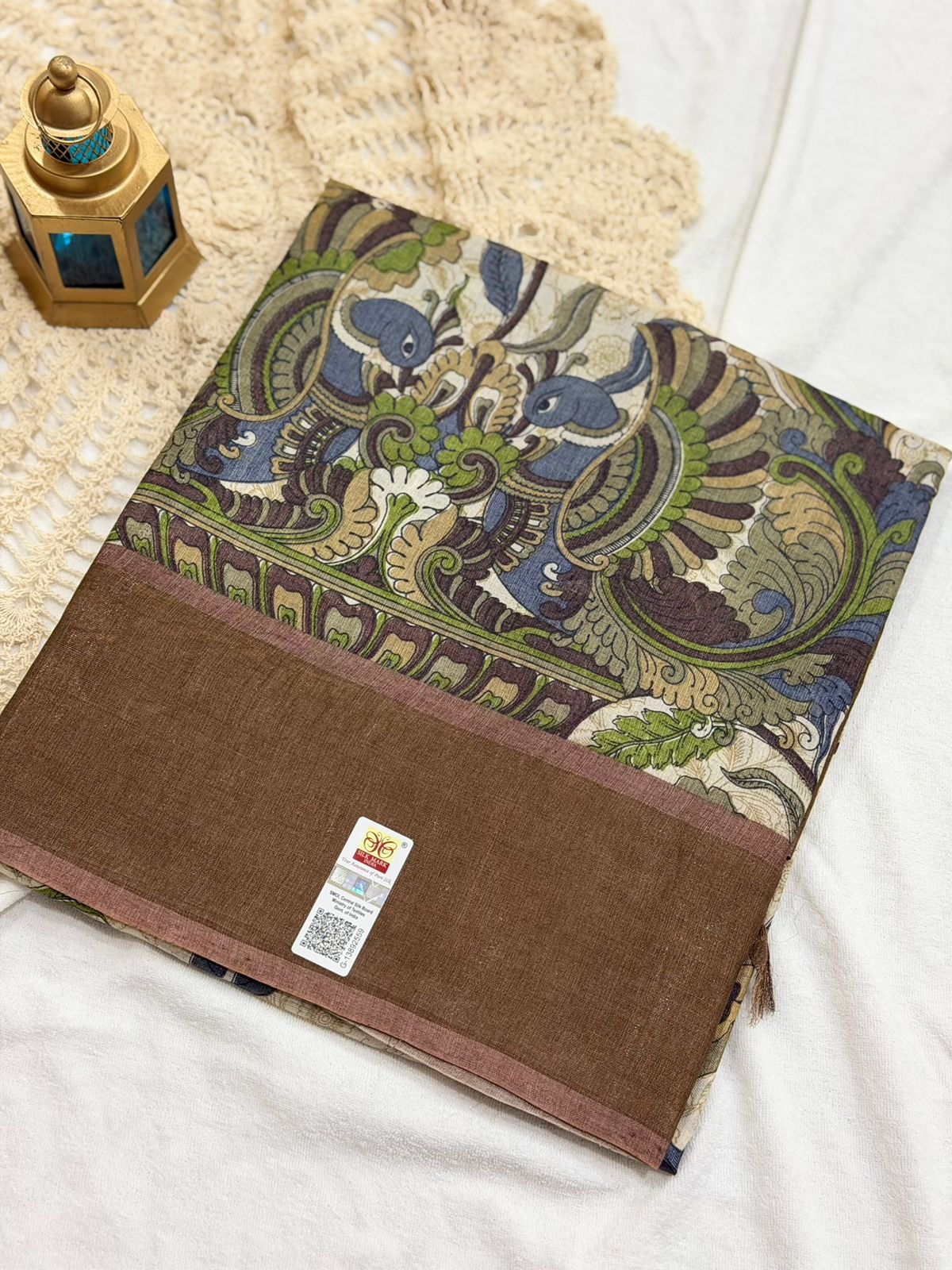 PURE TUSSAR SAREE - KALAMKARI PRINT