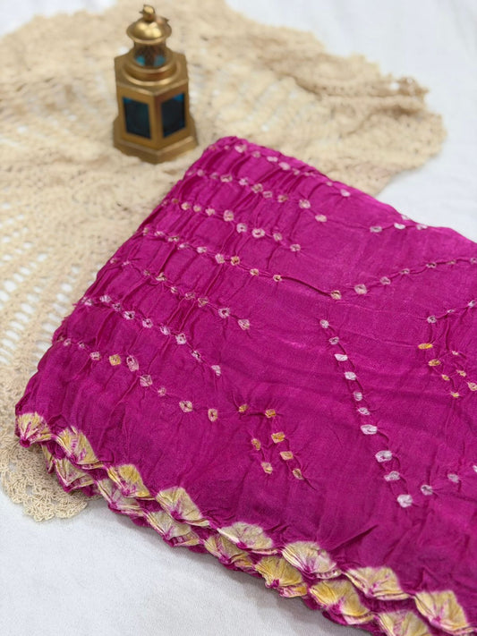 BANDHEJ MODAL SAREE - PINK