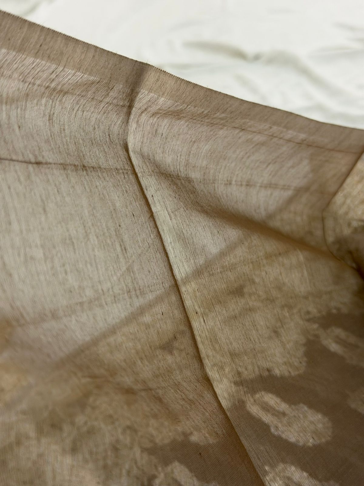 KORA JAMDANI SAREE - MUDDY TAUPE COLOR