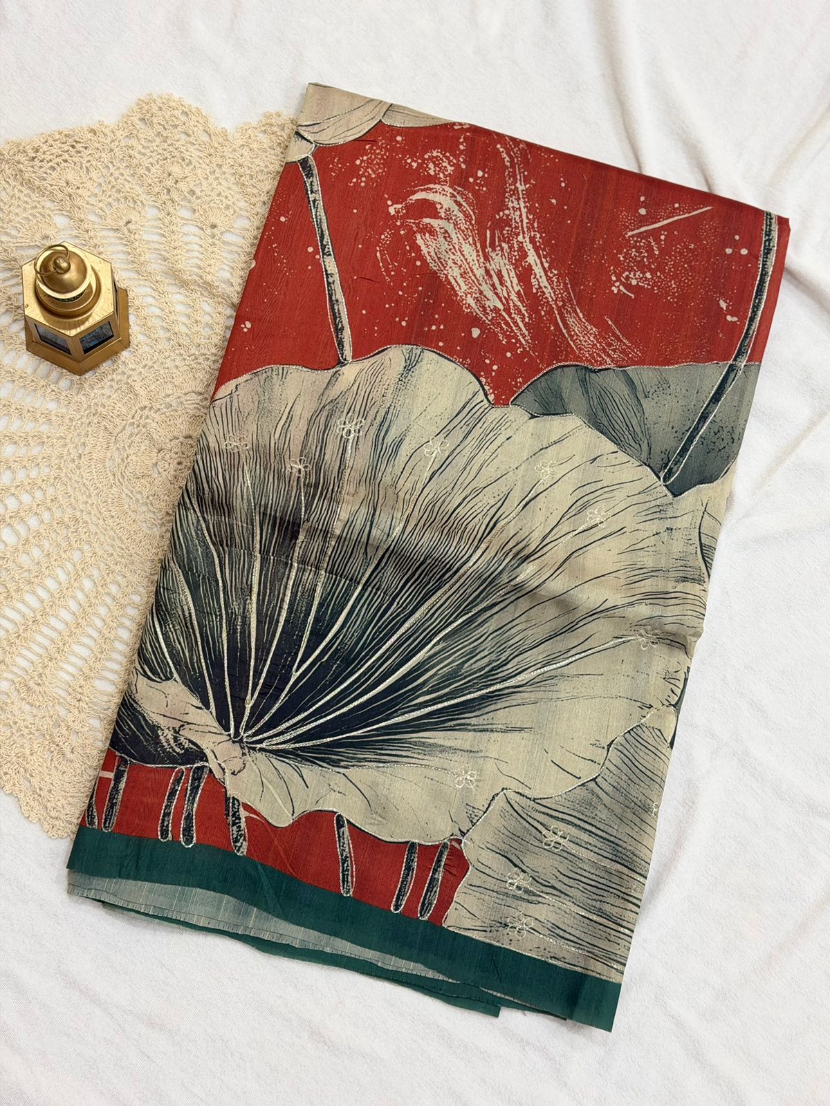 SEMI TUSSAR SAREE - PRINTED