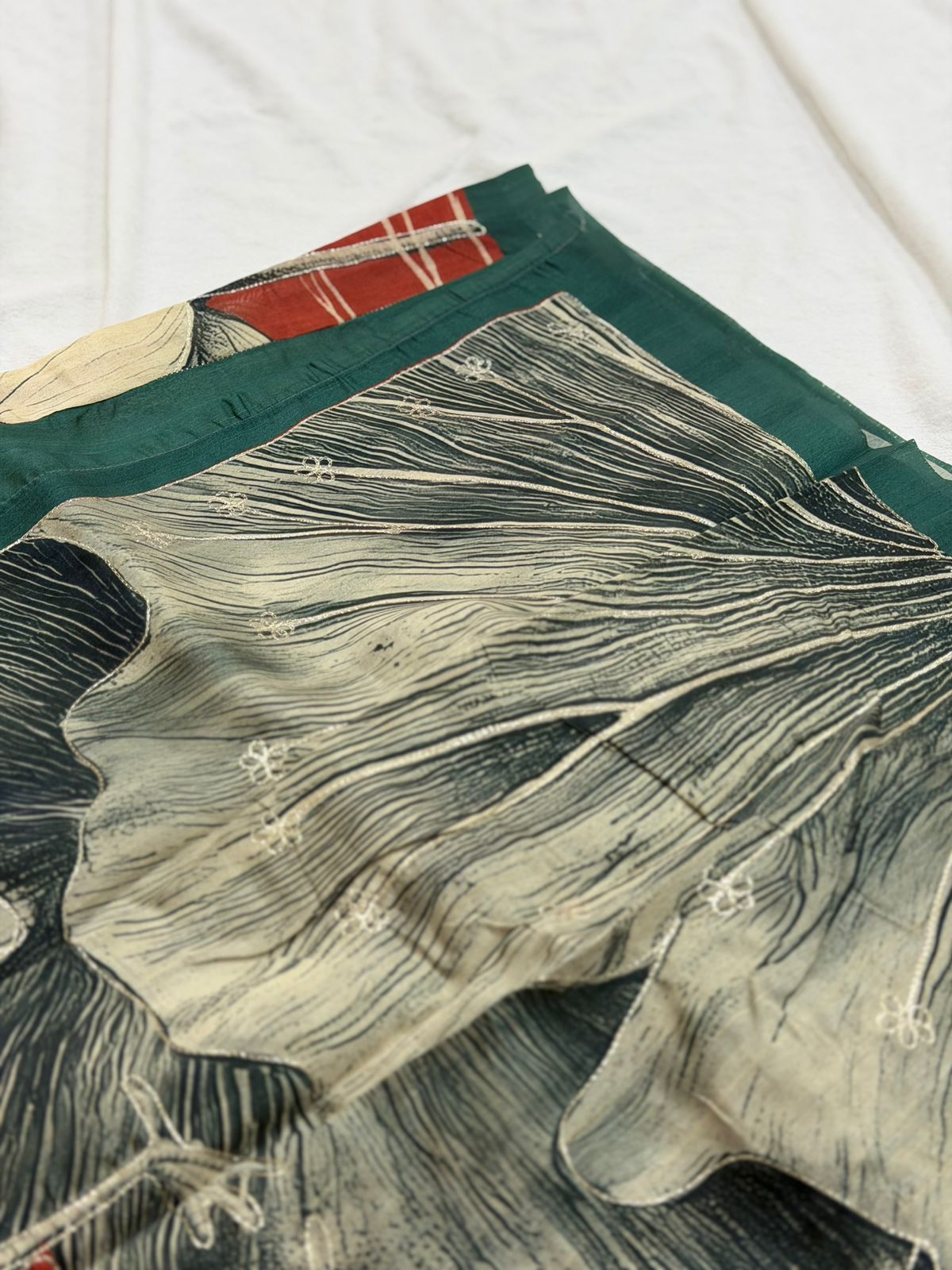 SEMI TUSSAR SAREE - PRINTED