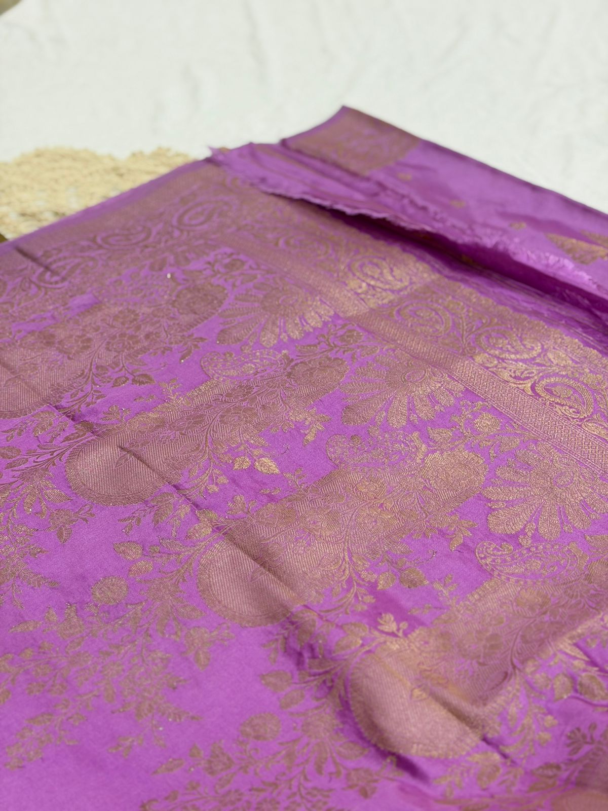 SEMI MUSHRU SILK - PURPLE COLOR
