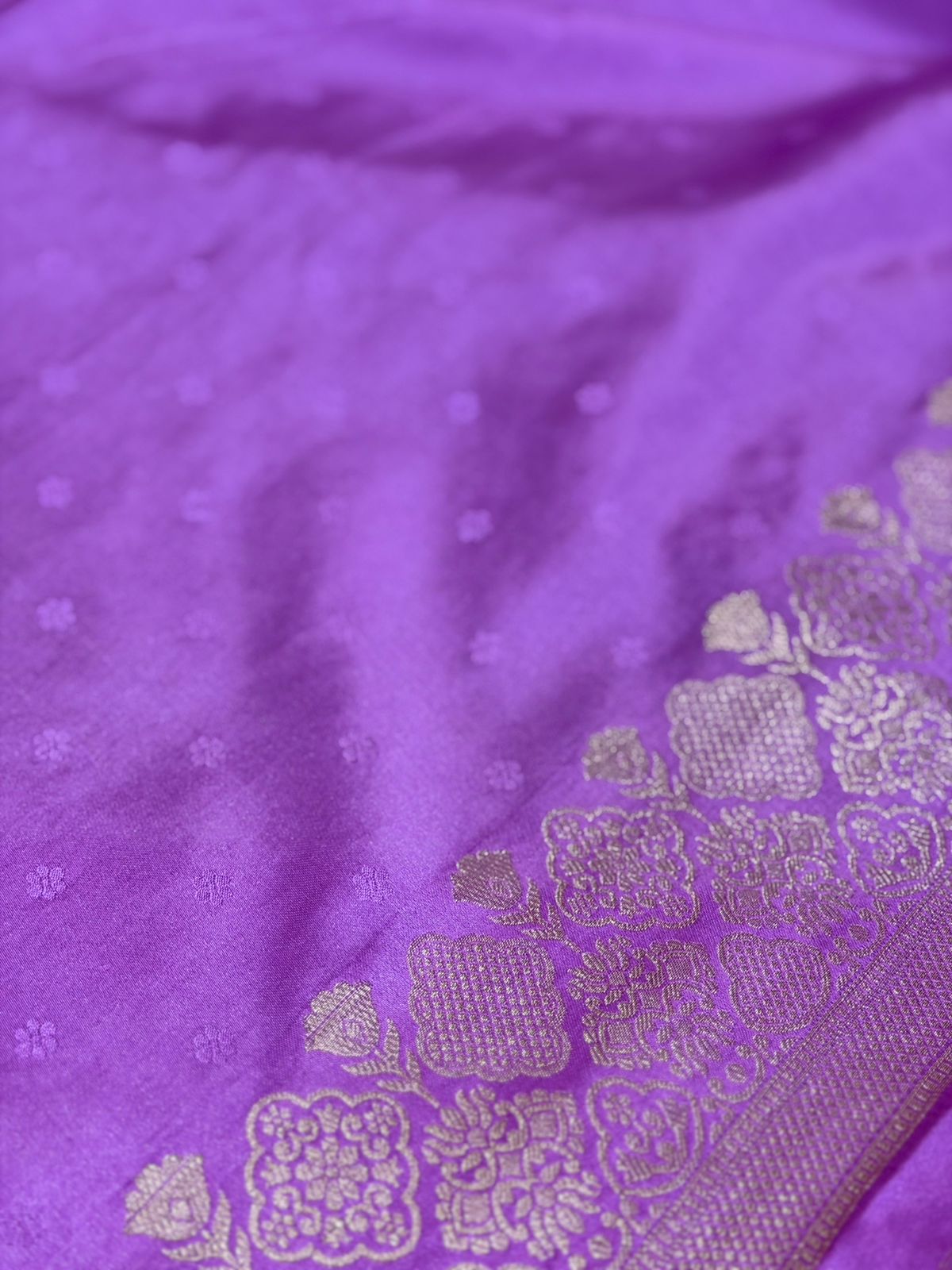 SEMI MUSHRU SILK - PURPLE COLOR