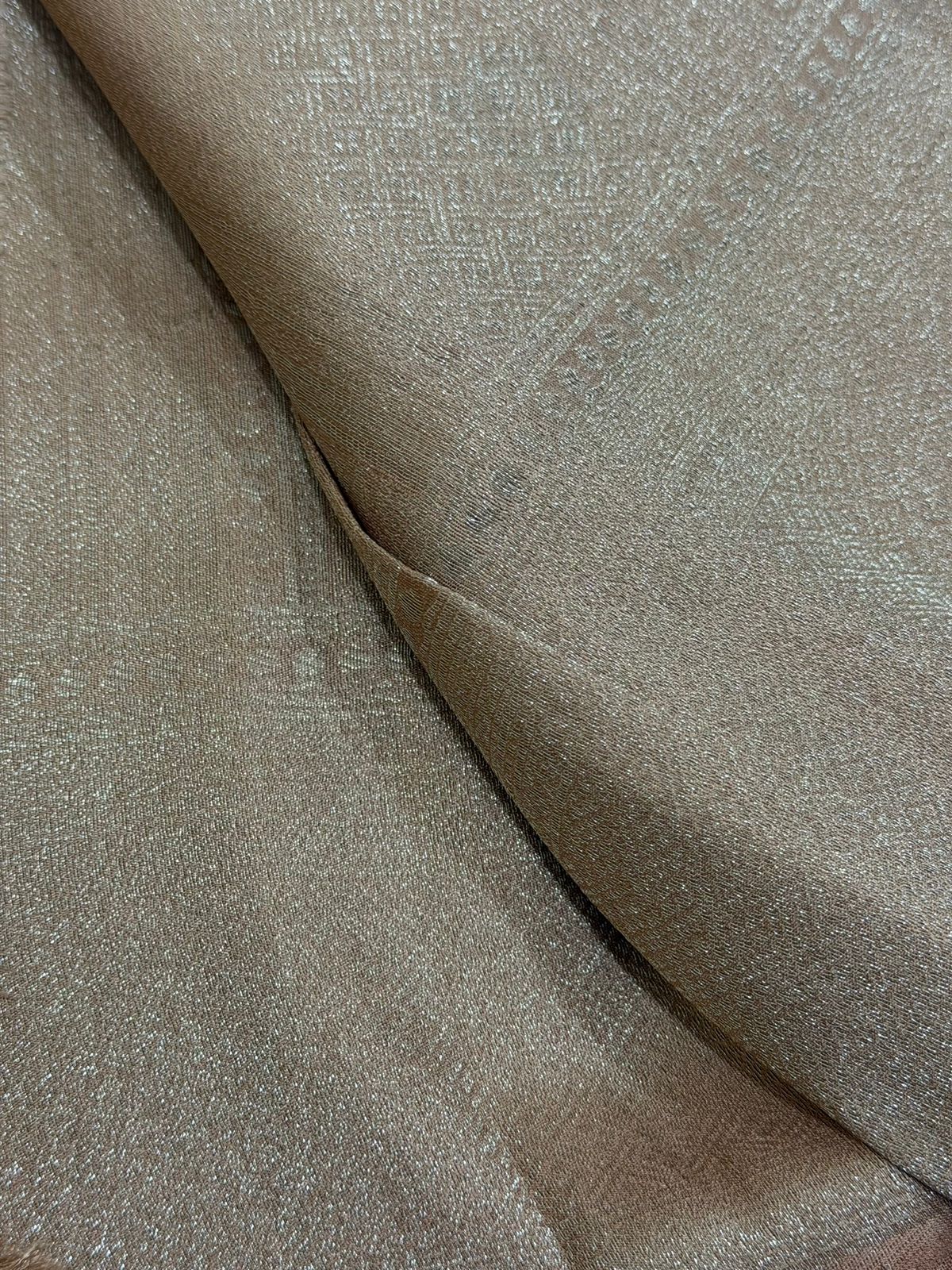 DIGITAL WEAVING SEMI SOFT SILK - PEACH BROWN FLORAL