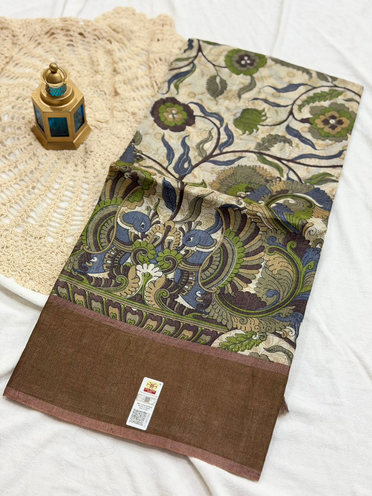 PURE TUSSAR SAREE - KALAMKARI PRINT