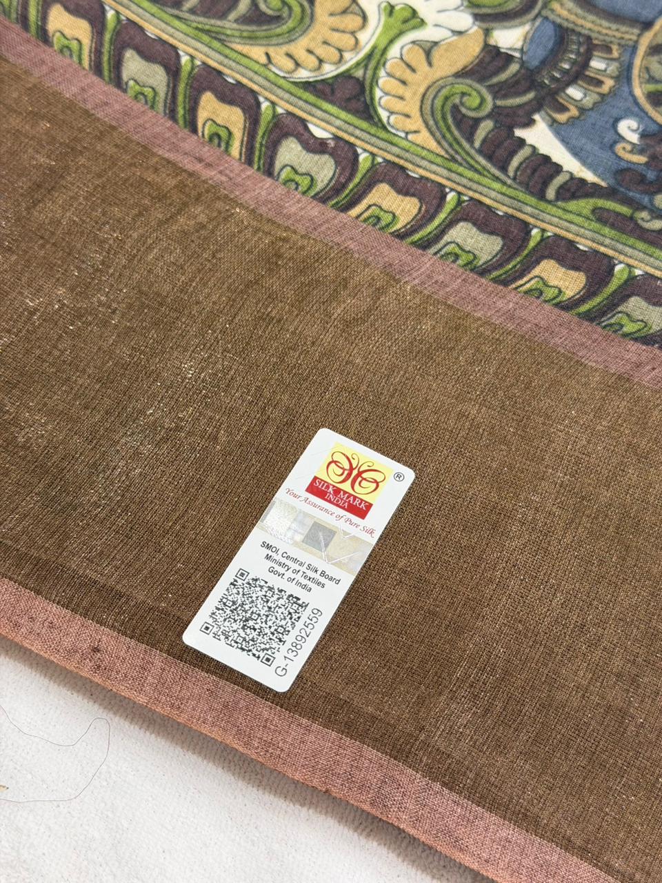 PURE TUSSAR SAREE - KALAMKARI PRINT