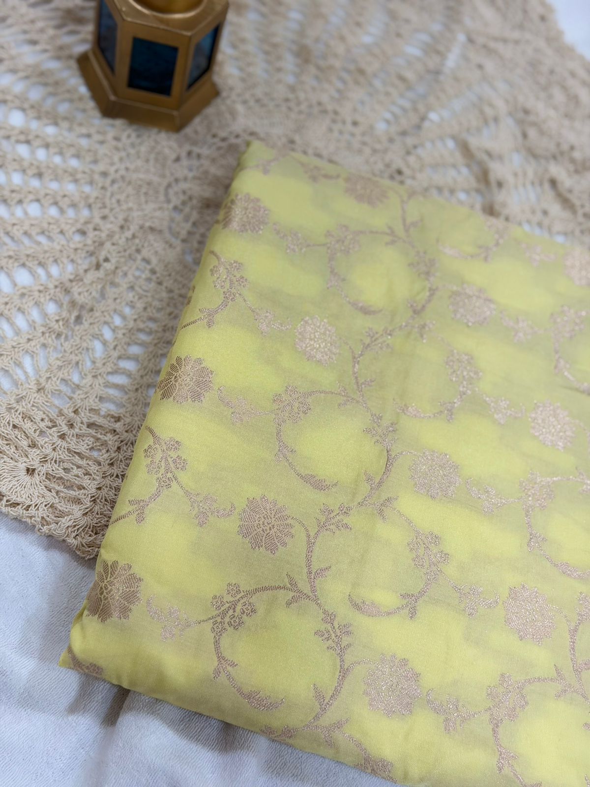 SEMI BANARASI JAAL SAREE - BLACK