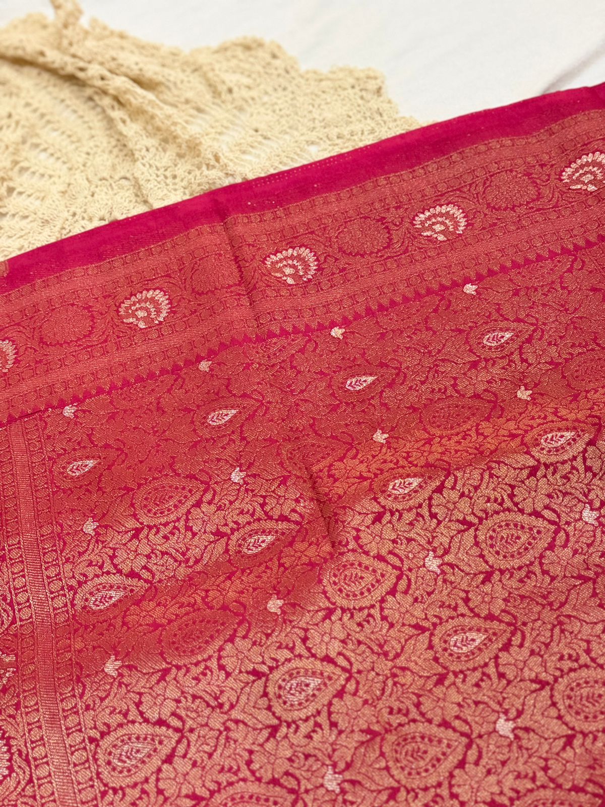 PINK BANARASI DOLA SILK SAREE